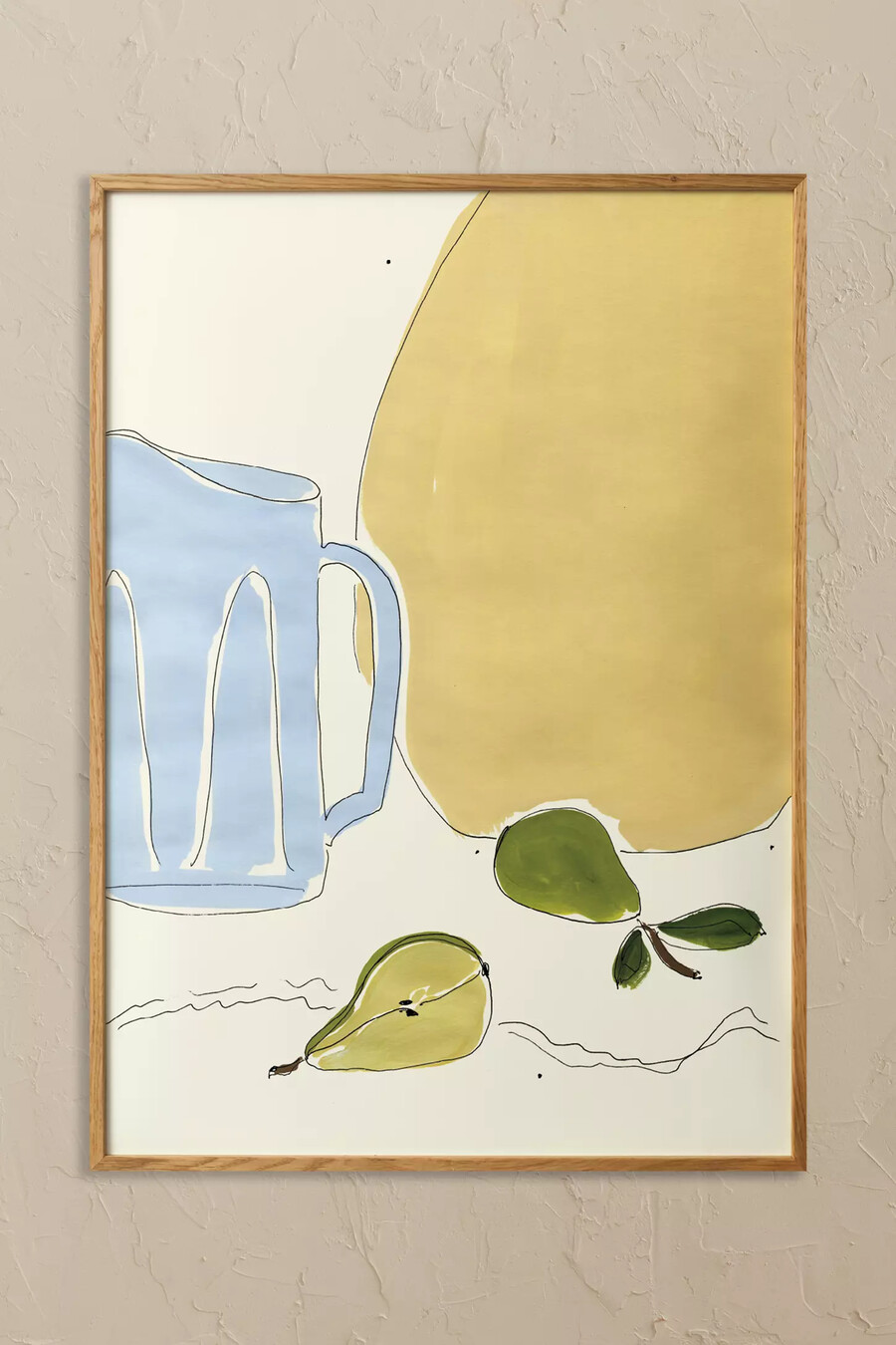 still life with pears by sia marche framed wall art