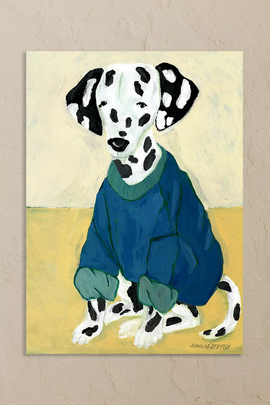 the poster club dalmatian in sweatshirt art print