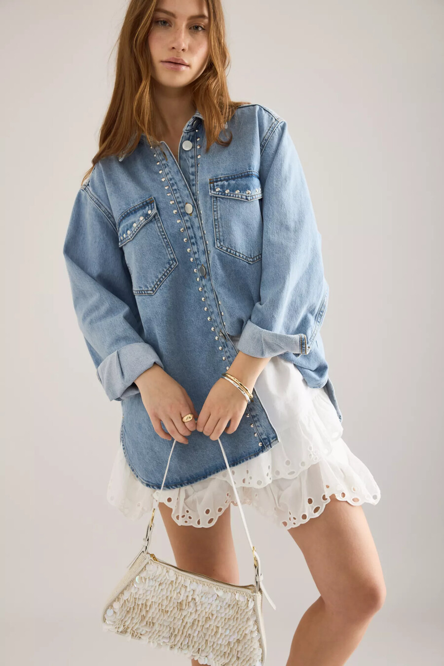 sequin shoulder bag