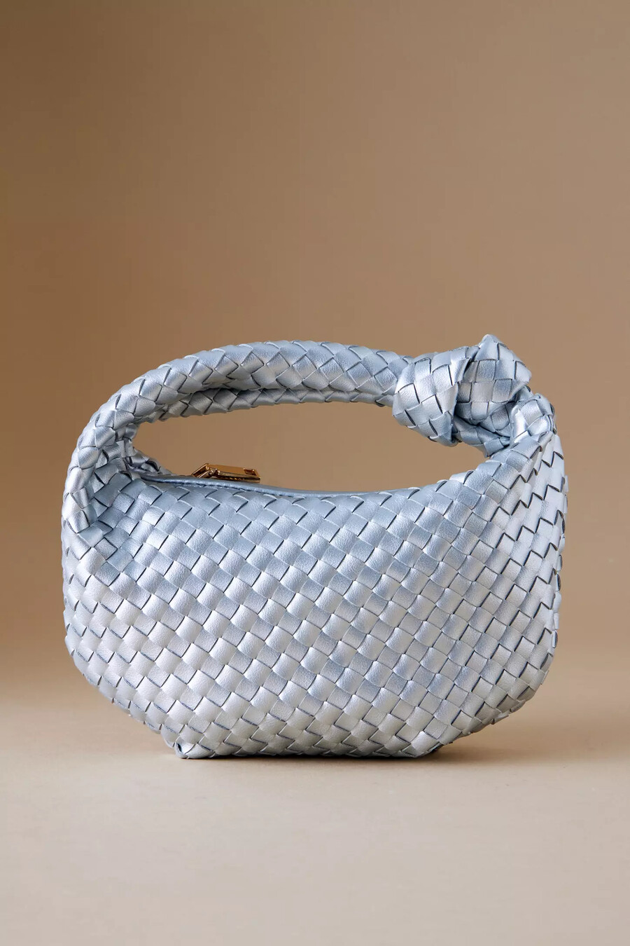 melie bianco larissa woven faux-leather shoulder bag