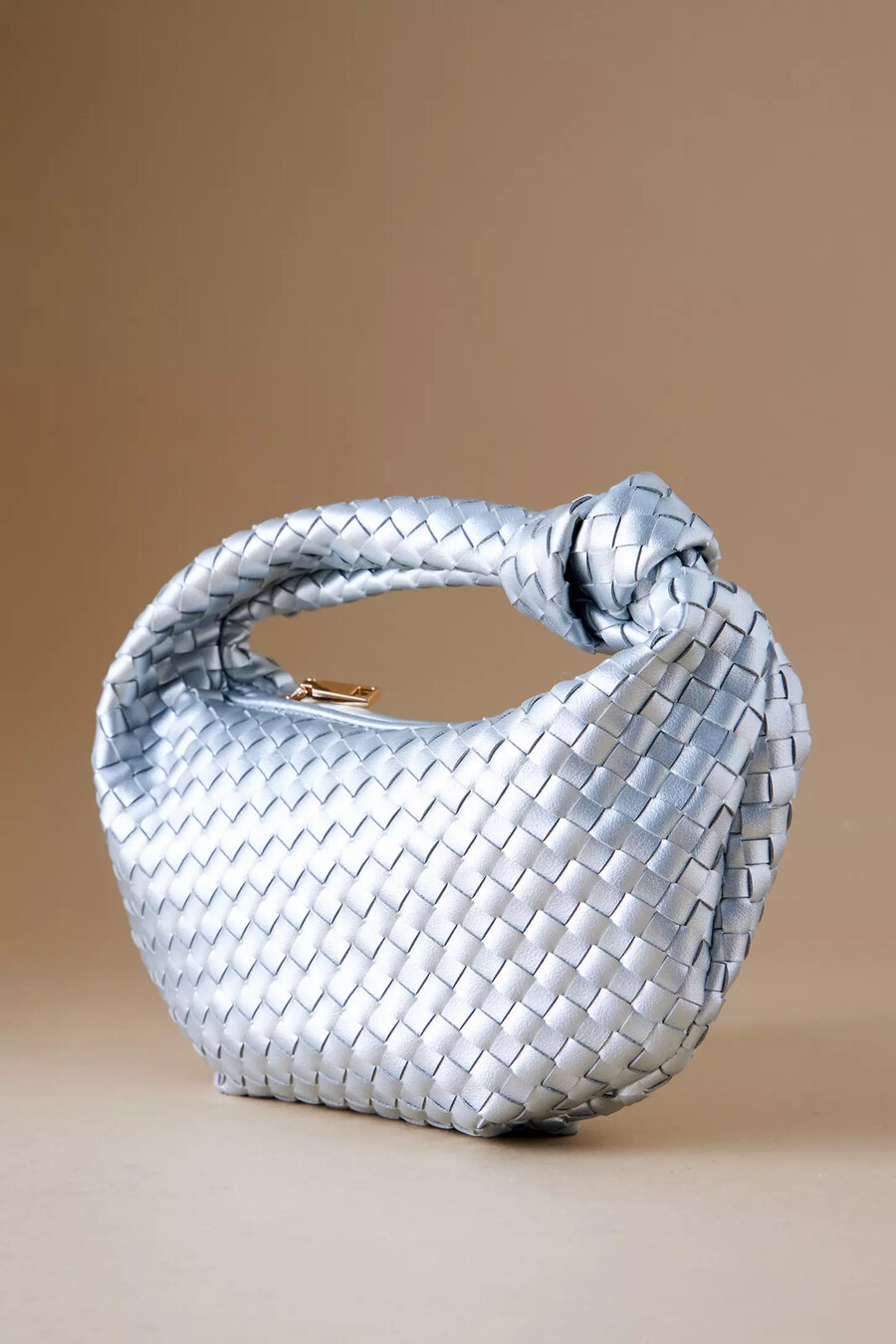melie bianco larissa woven faux-leather shoulder bag