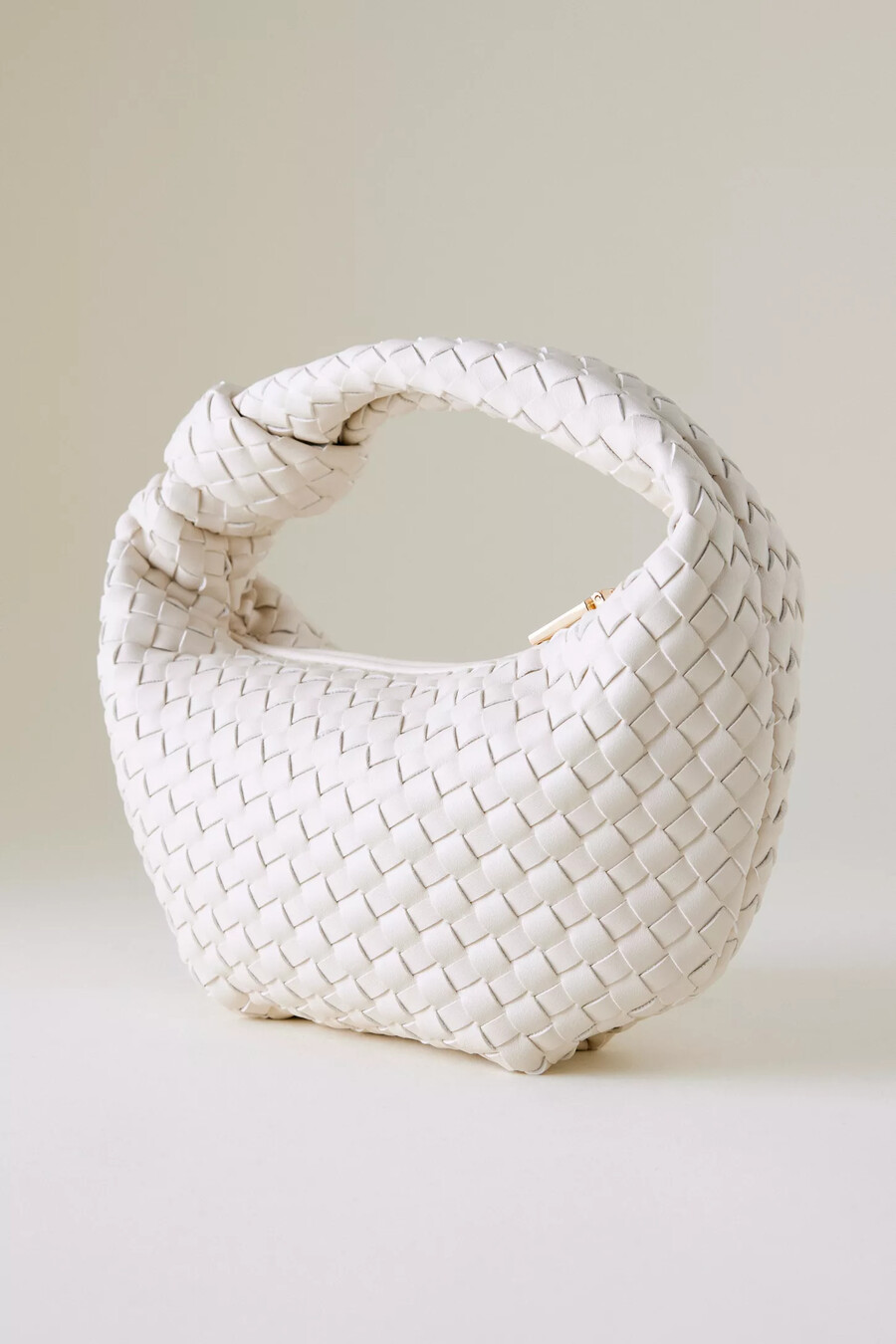 melie bianco larissa woven faux-leather shoulder bag