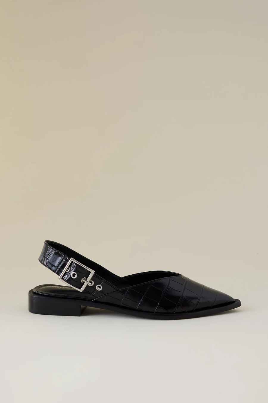 maeve moto pointed-toe slingback flats