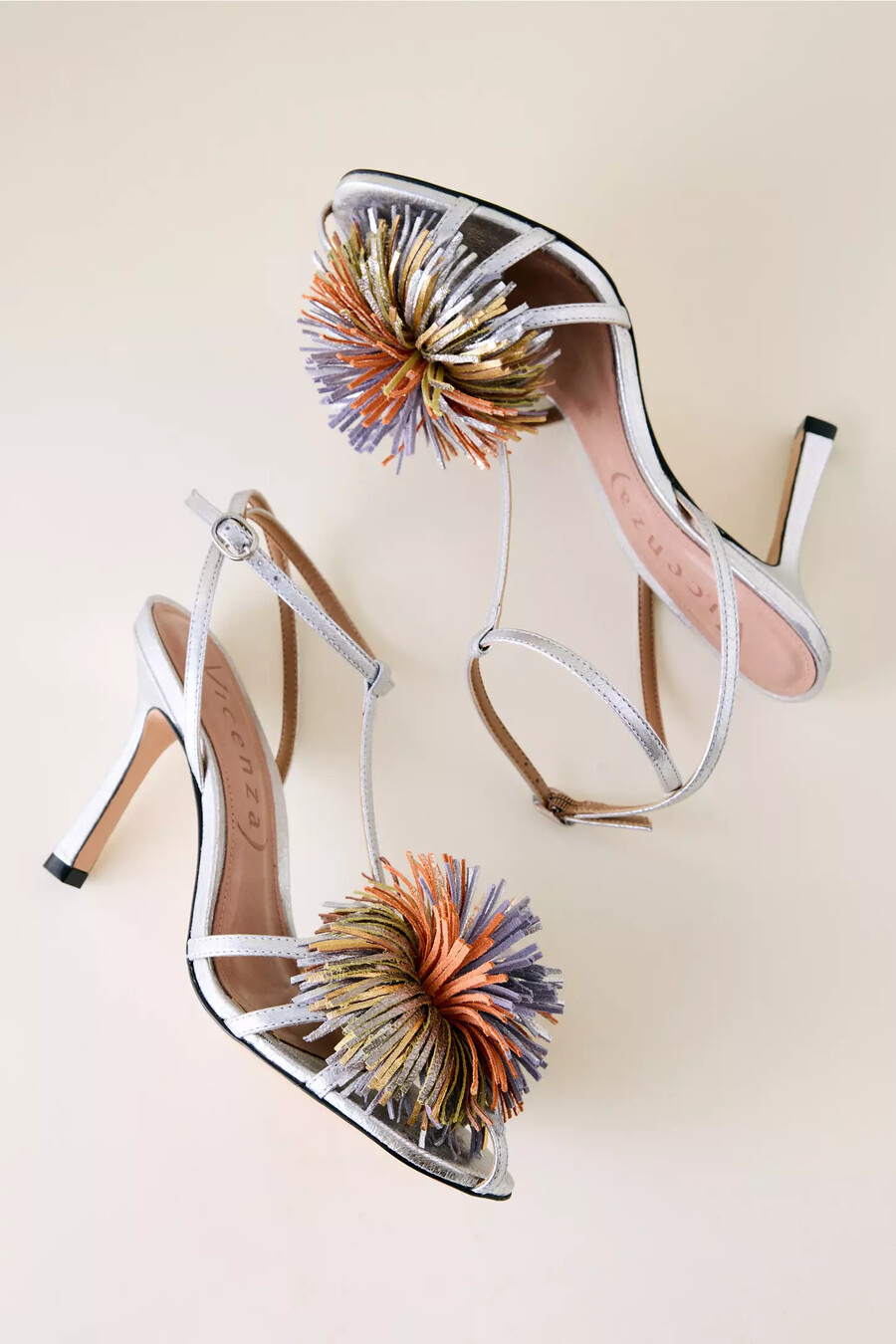 vicenza flower strappy heels