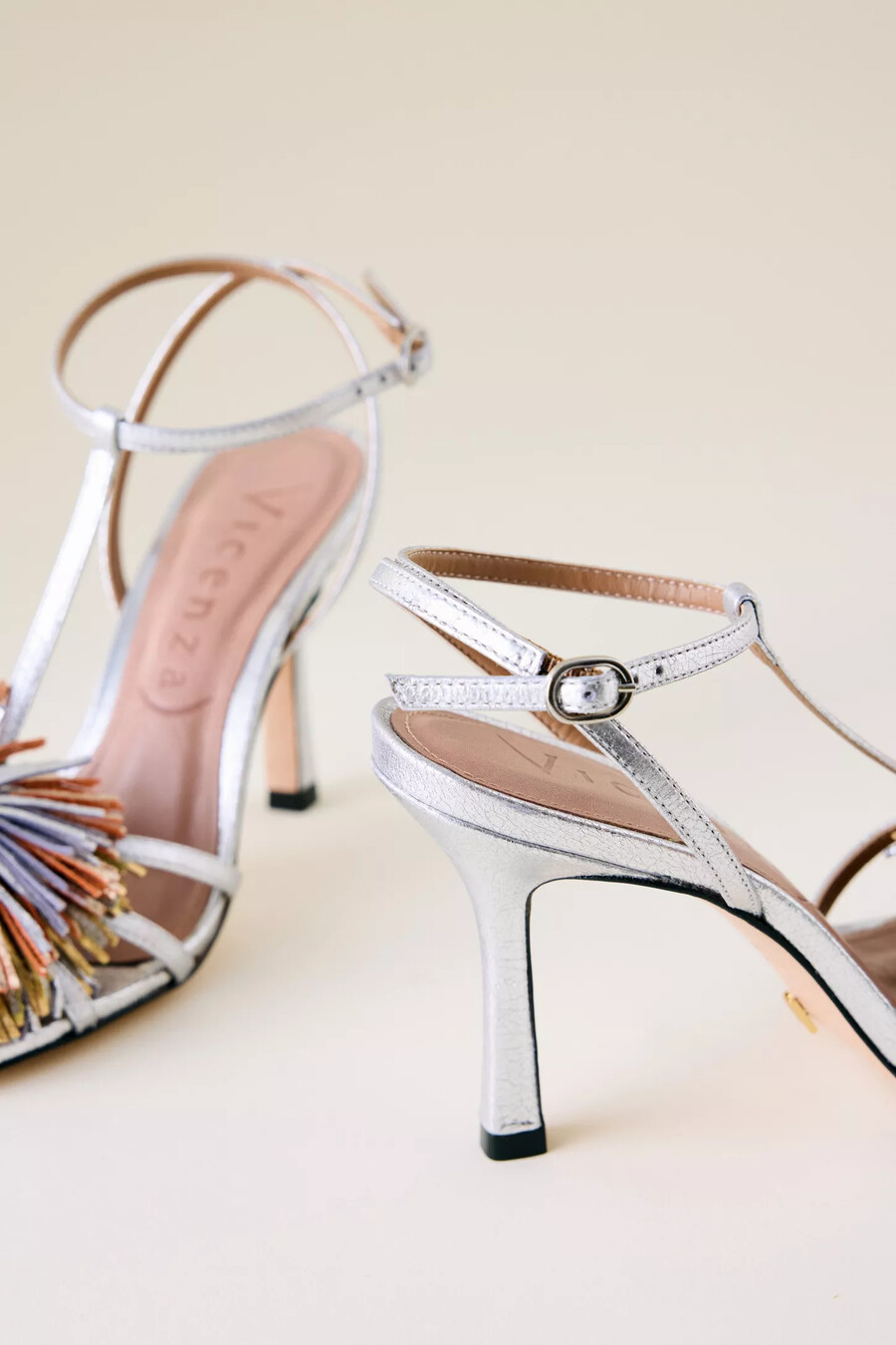 vicenza flower strappy heels