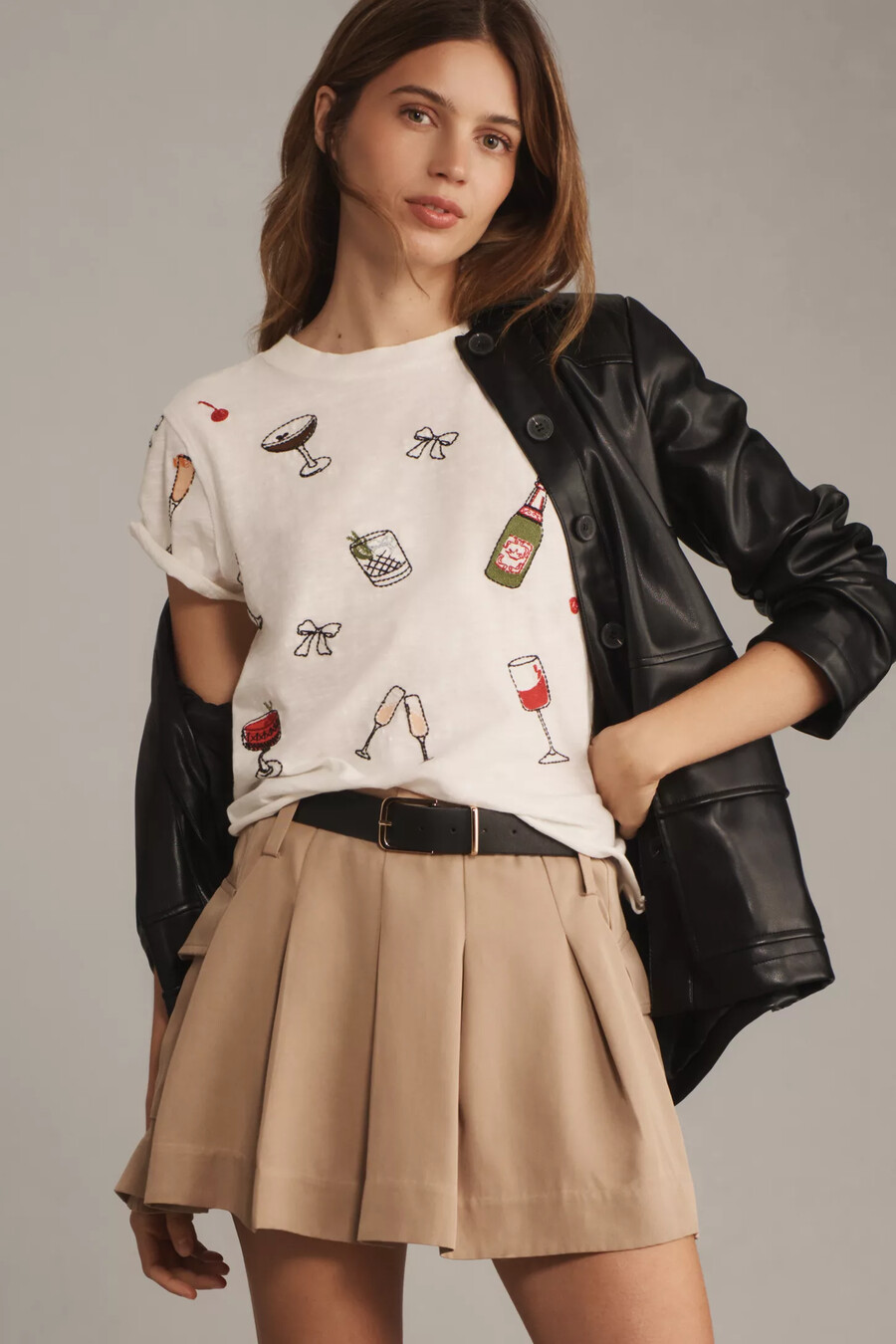 the caitlin boxy t-shirt by maeve embroidery edition