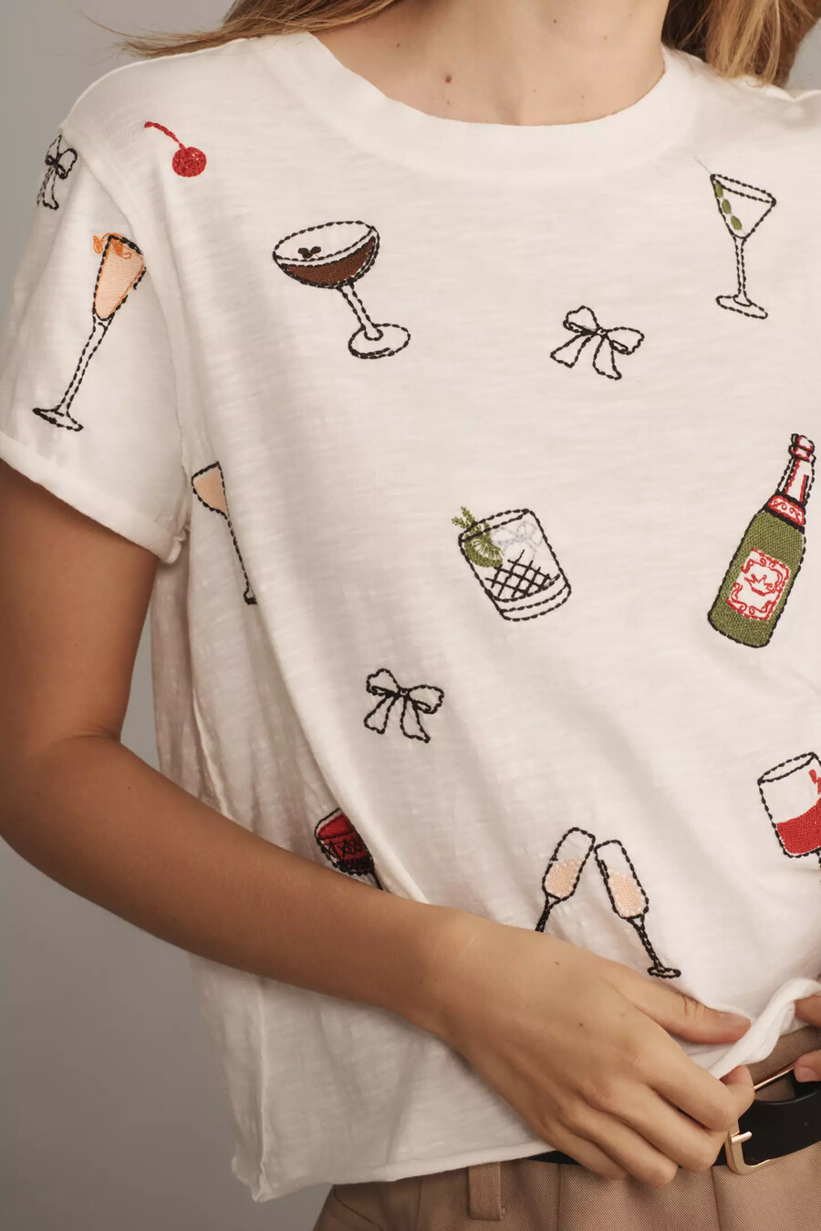 the caitlin boxy t-shirt by maeve embroidery edition