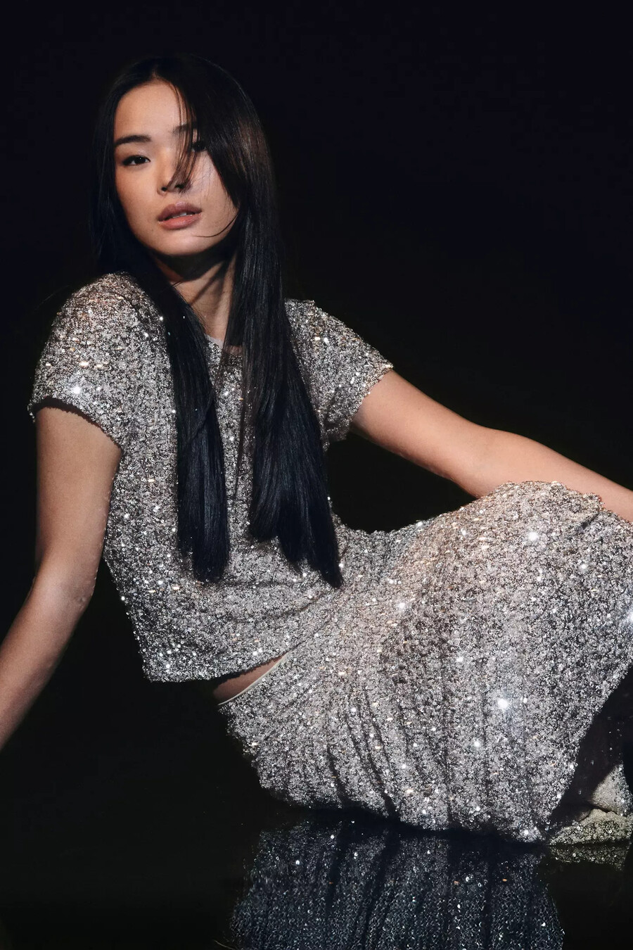 maeve sequin muscle t-shirt