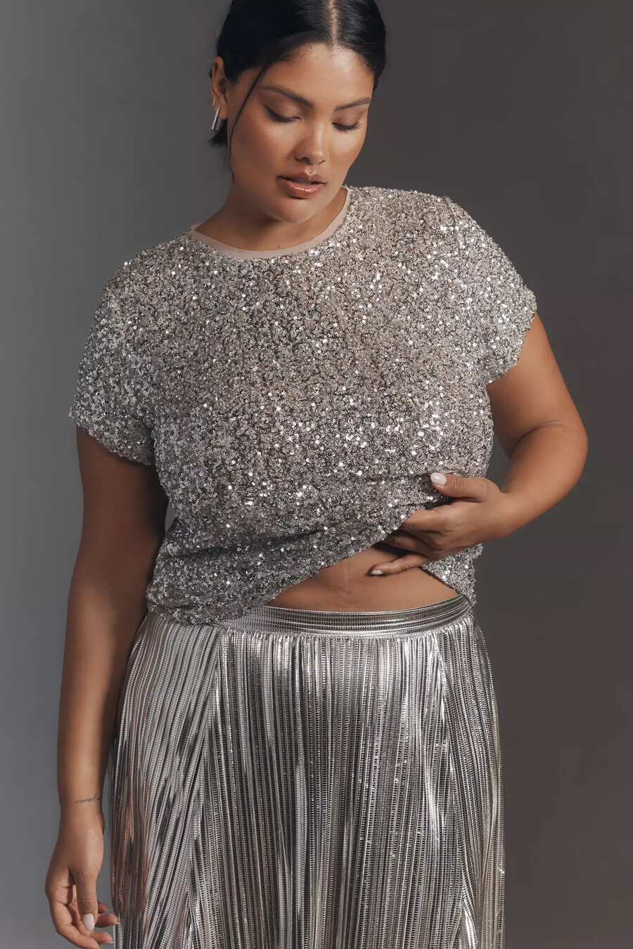 maeve sequin muscle t-shirt