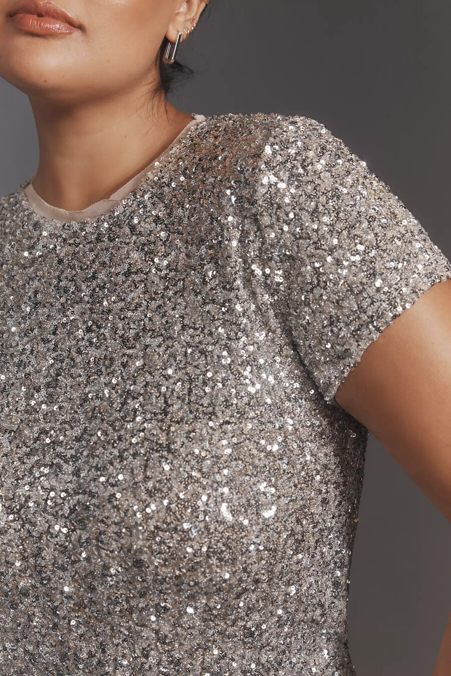 maeve sequin muscle t-shirt