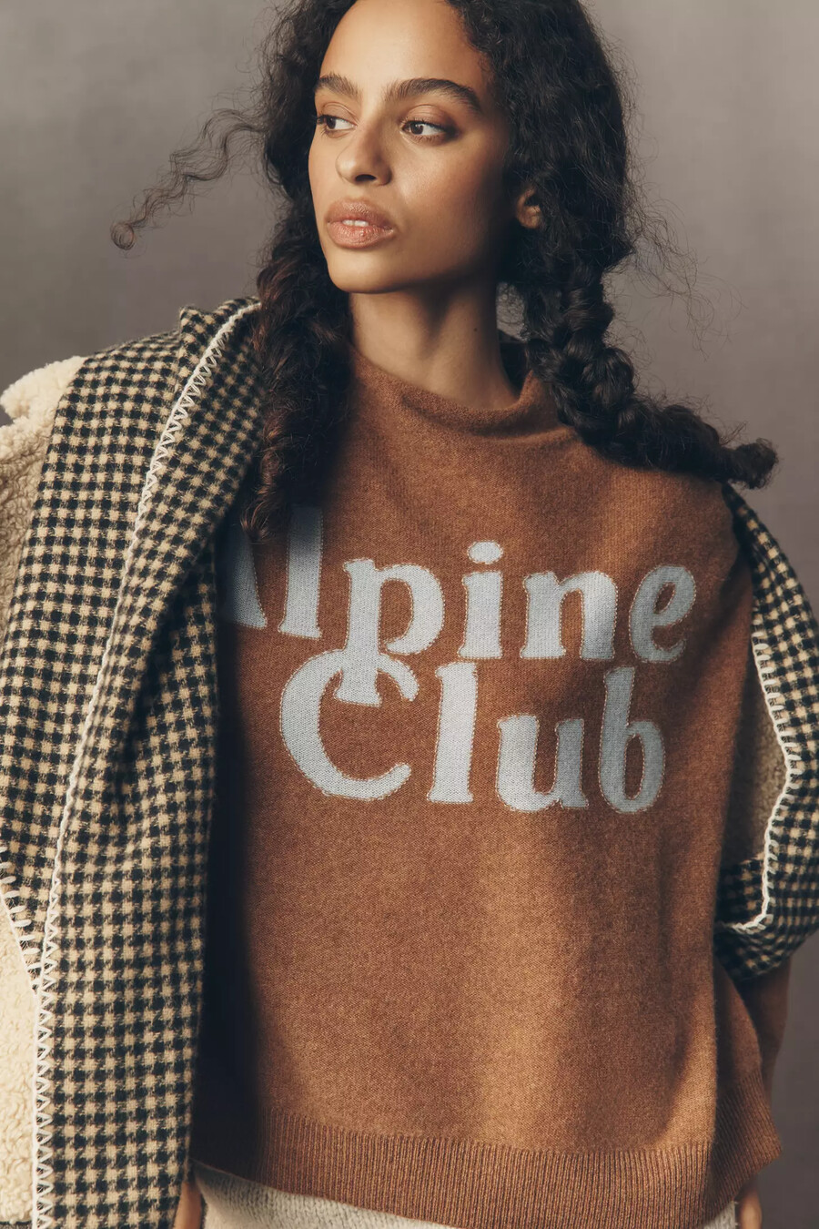 alani cashmere mock neck jumper pullover