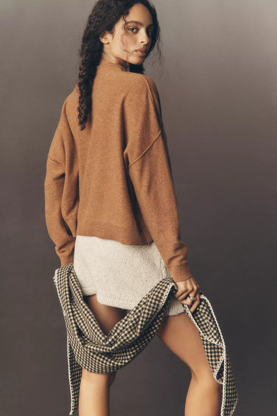 alani cashmere mock neck jumper pullover