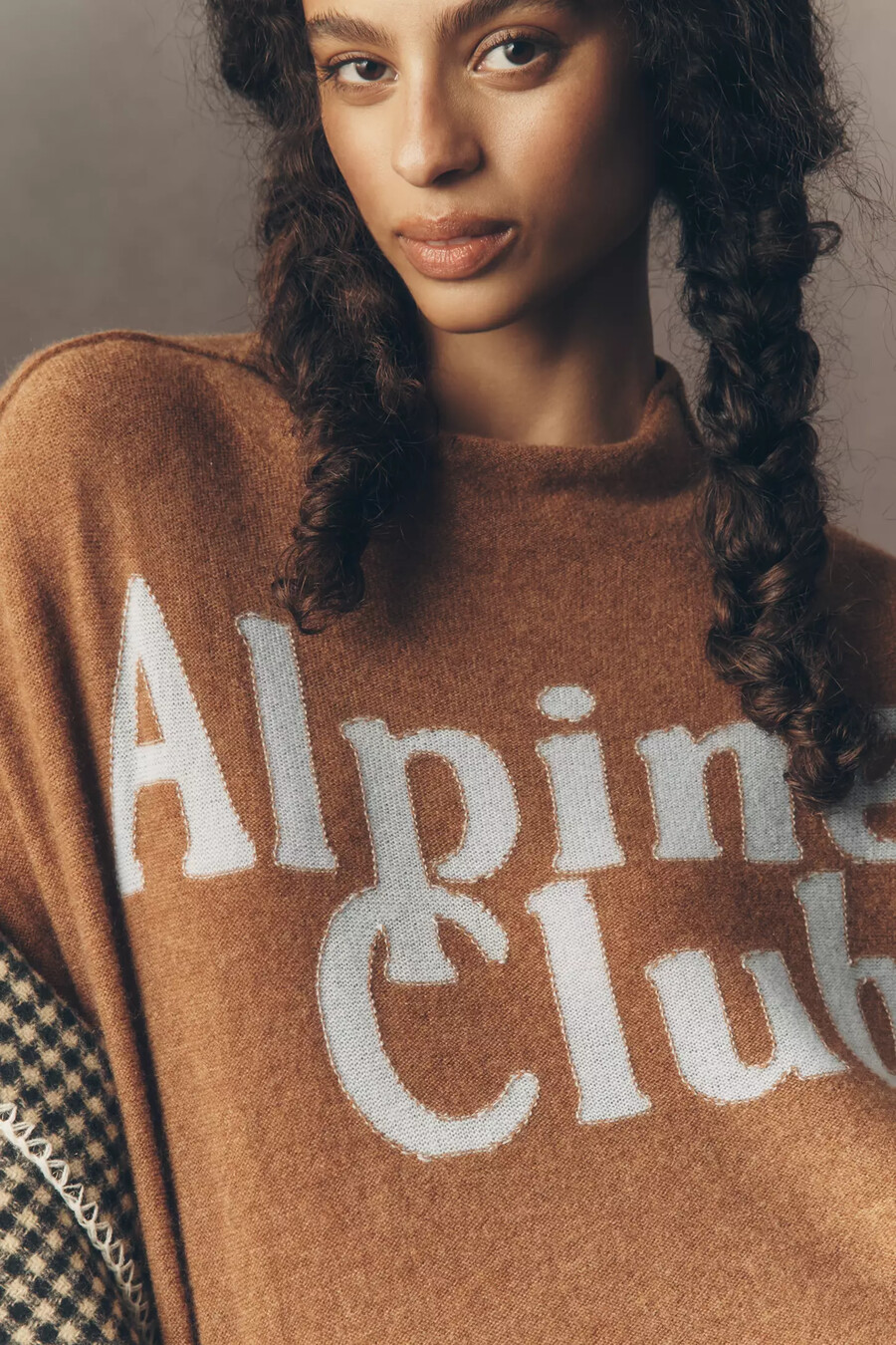 alani cashmere mock neck jumper pullover
