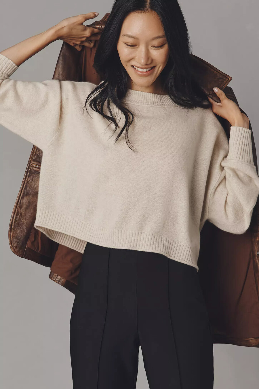 the goldie cashmere long-sleeve crew-neck jumper
