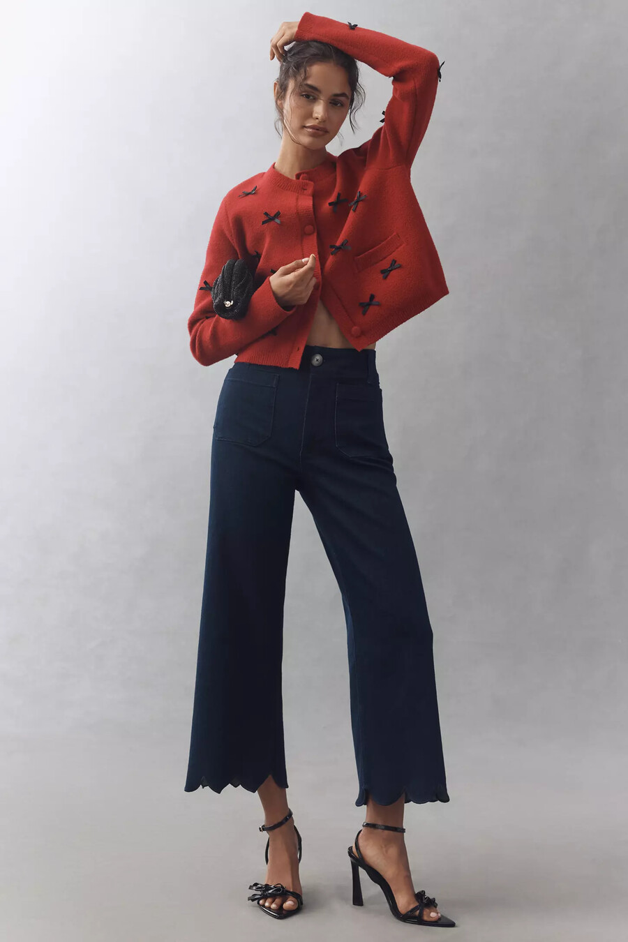 the colette scallop crop wide-leg jeans by maeve