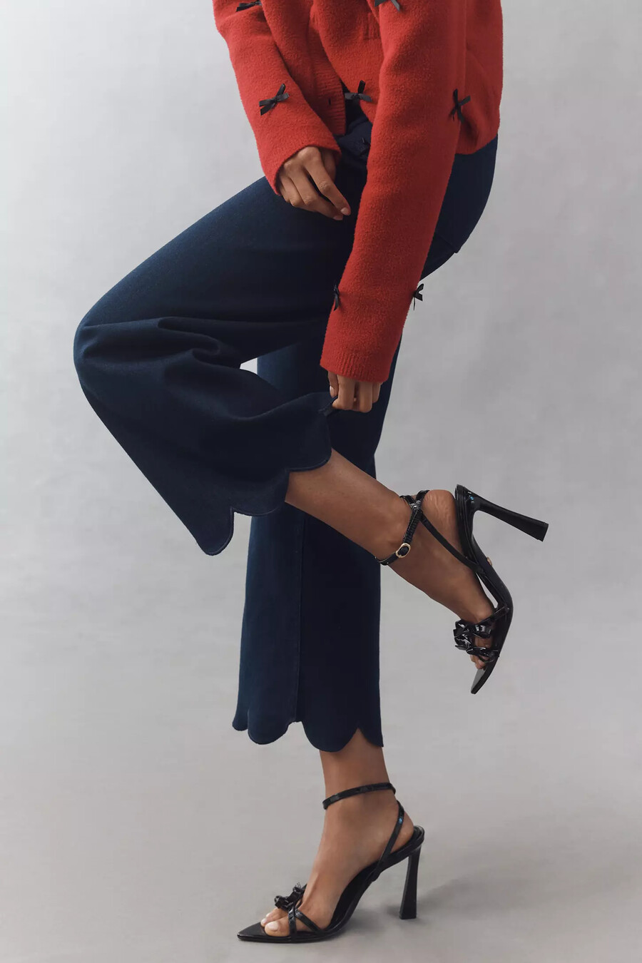 the colette scallop crop wide-leg jeans by maeve