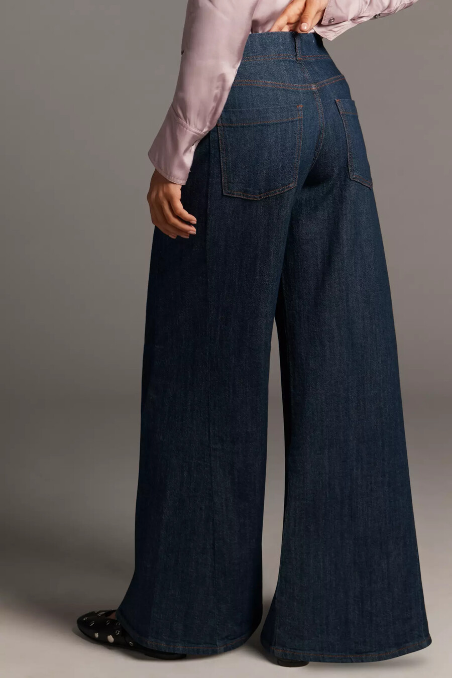 the adi regenerative cotton mid-rise flare jeans by pilcro
