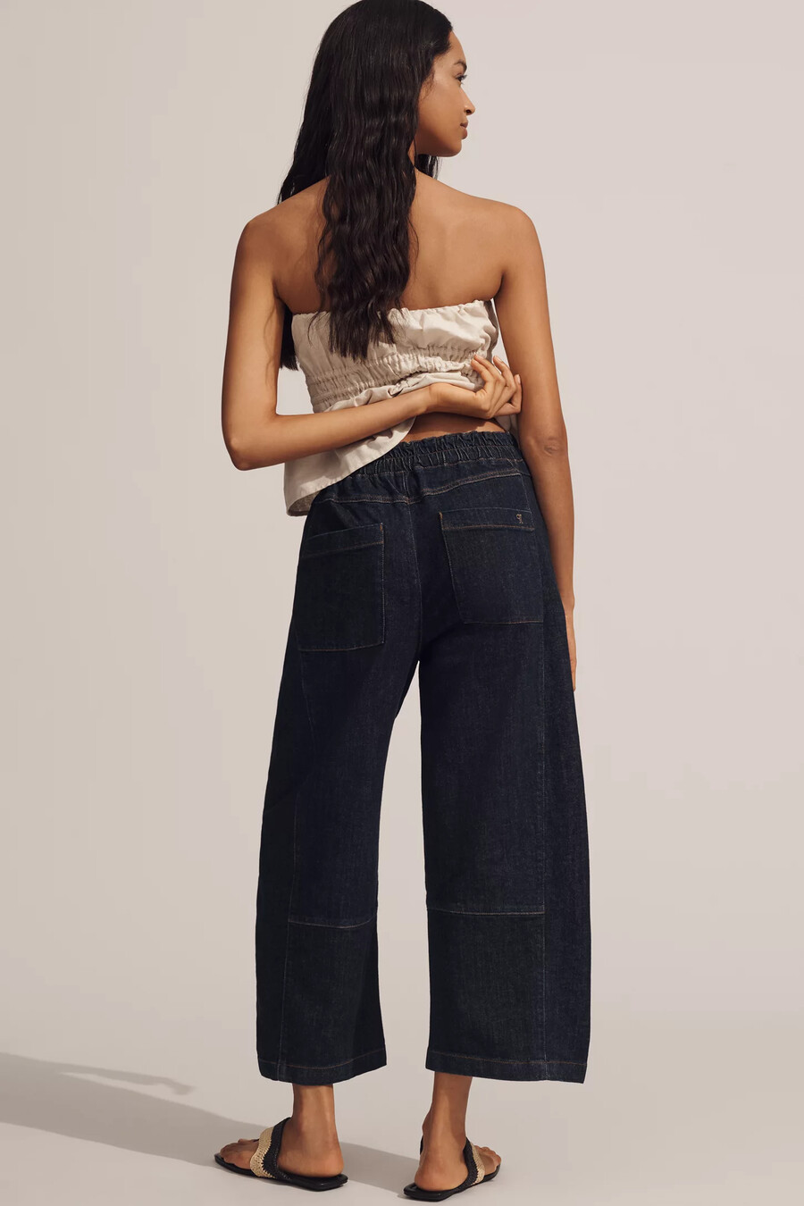 the izzie relaxed pull-on barrel jeans by pilcro