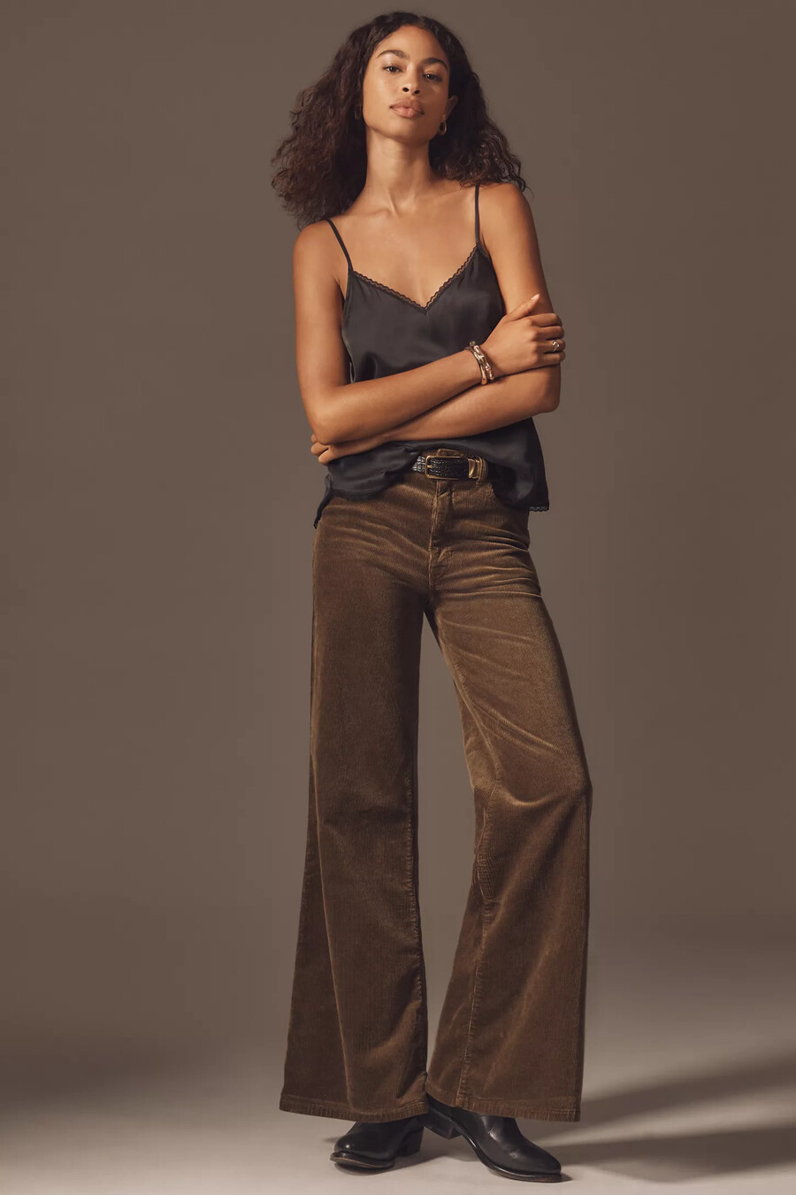 the robbie high-rise flare jeans by pilcro corduroy edition