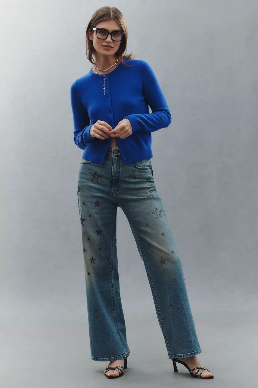 the austyn high-rise cuffed wide-leg jeans by pilcro