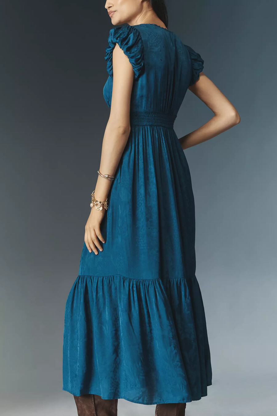 the peregrine silky midi dress