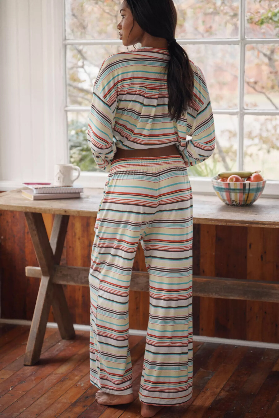 the briar piped pyjama bottoms