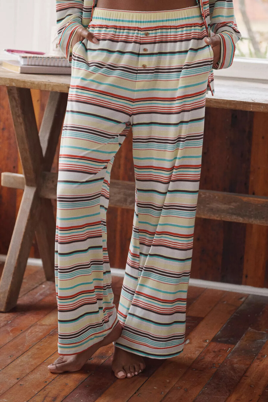 the briar piped pyjama bottoms
