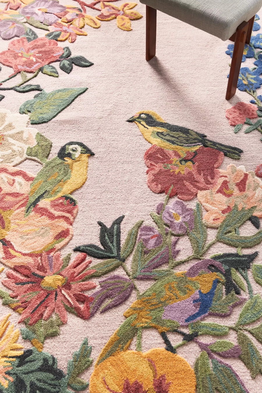 nathalie lete hand-tufted floral wool rug