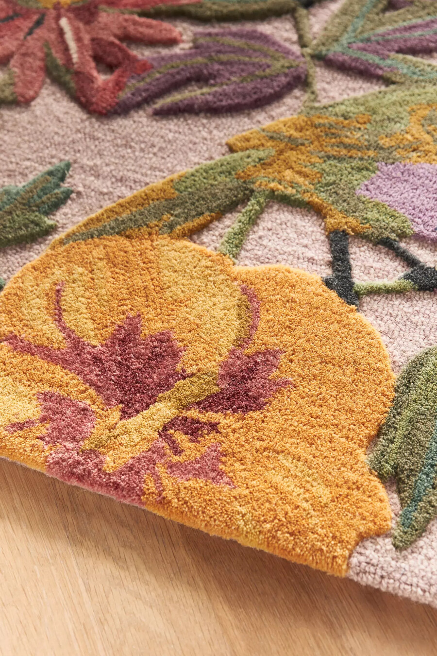 nathalie lete hand-tufted floral wool rug