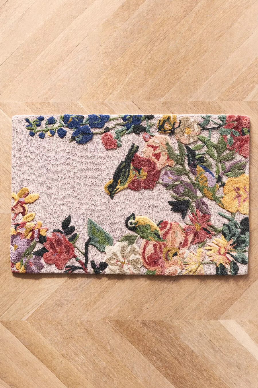 nathalie lete hand-tufted floral wool rug