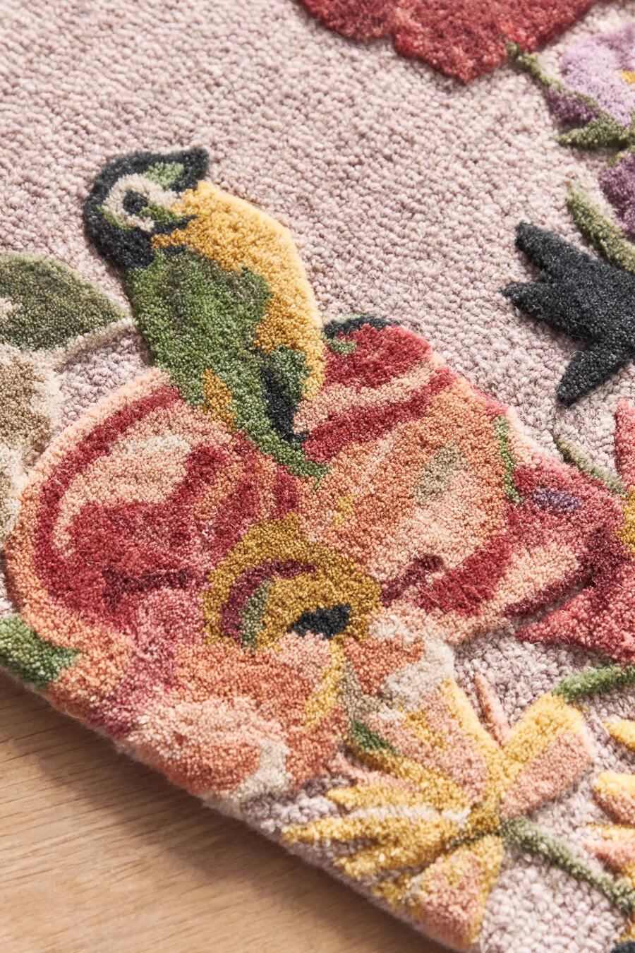 nathalie lete hand-tufted floral wool rug