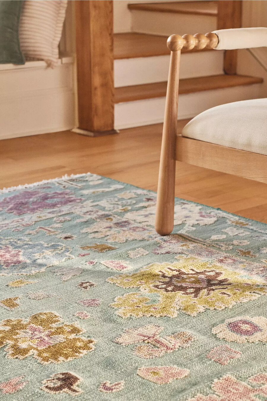 perry wool hand-knotted persian-inspired rug