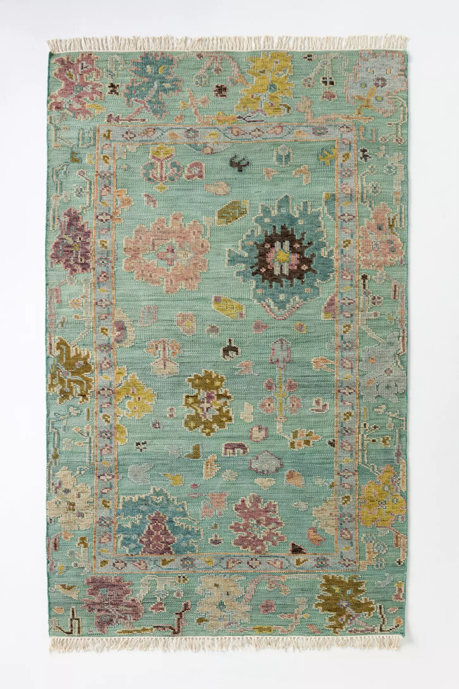 perry wool hand-knotted persian-inspired rug