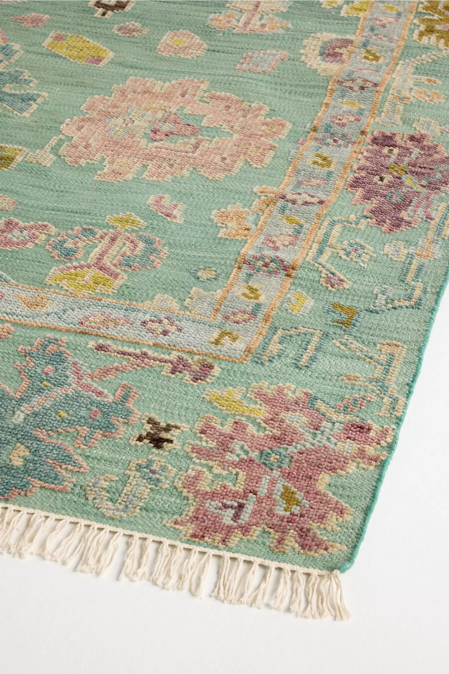perry wool hand-knotted persian-inspired rug