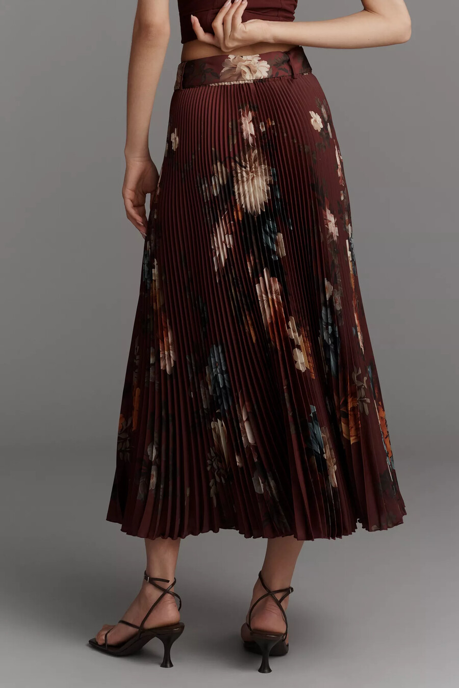 ranna gill aria pleated midi skirt