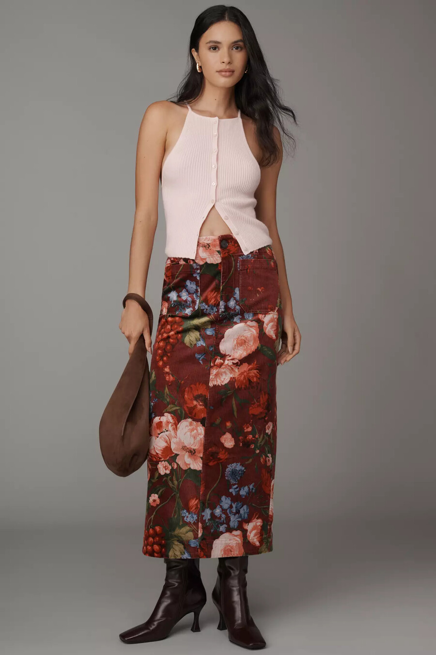 the colette corduroy maxi skirt by maeve