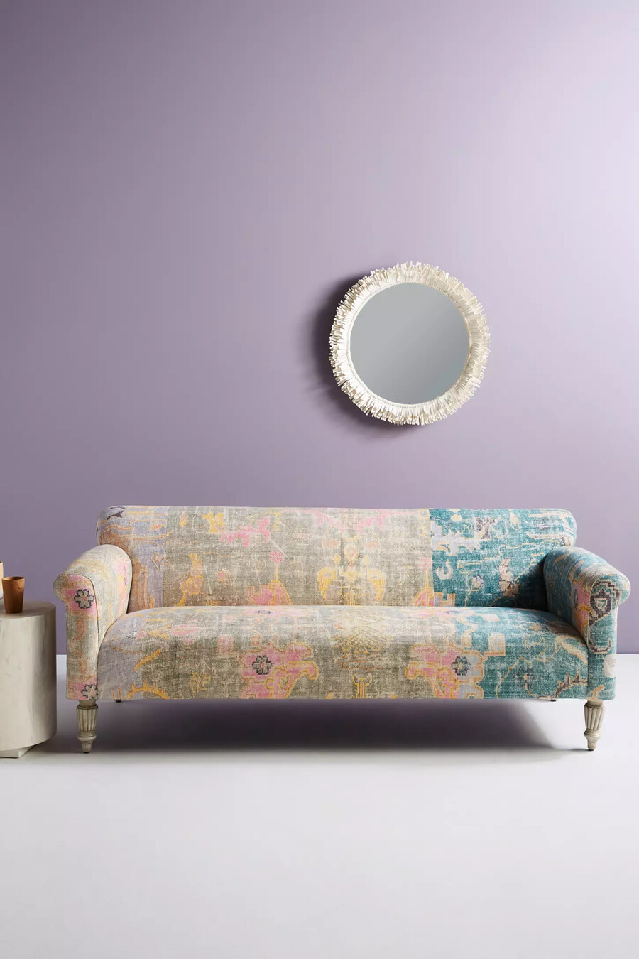 rug-printed sofa