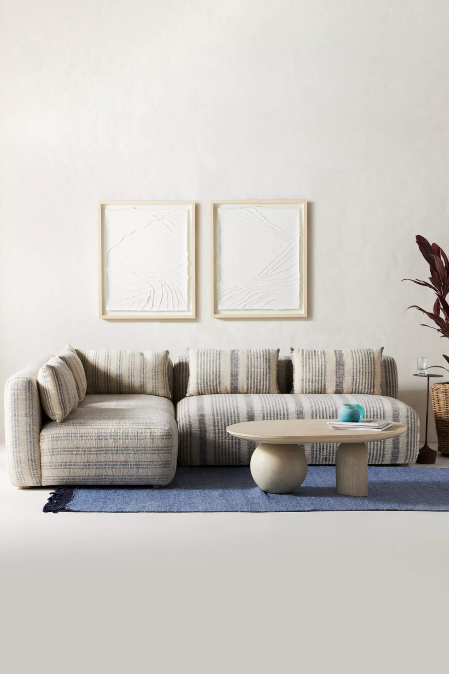 boro stripe kori modular armless chair