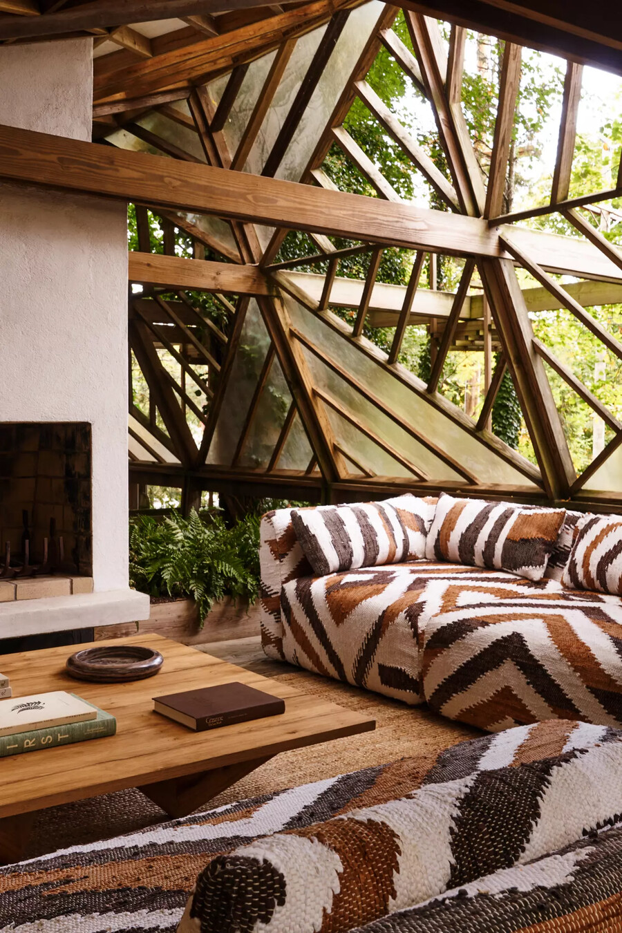 woven asa kori modular ottoman