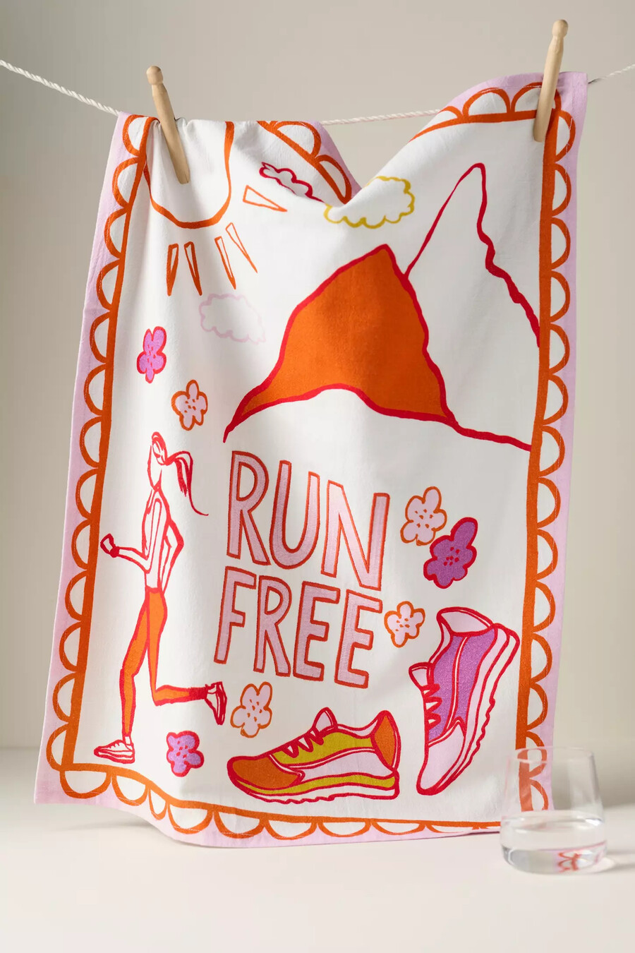 amuse la bouche running tea towel