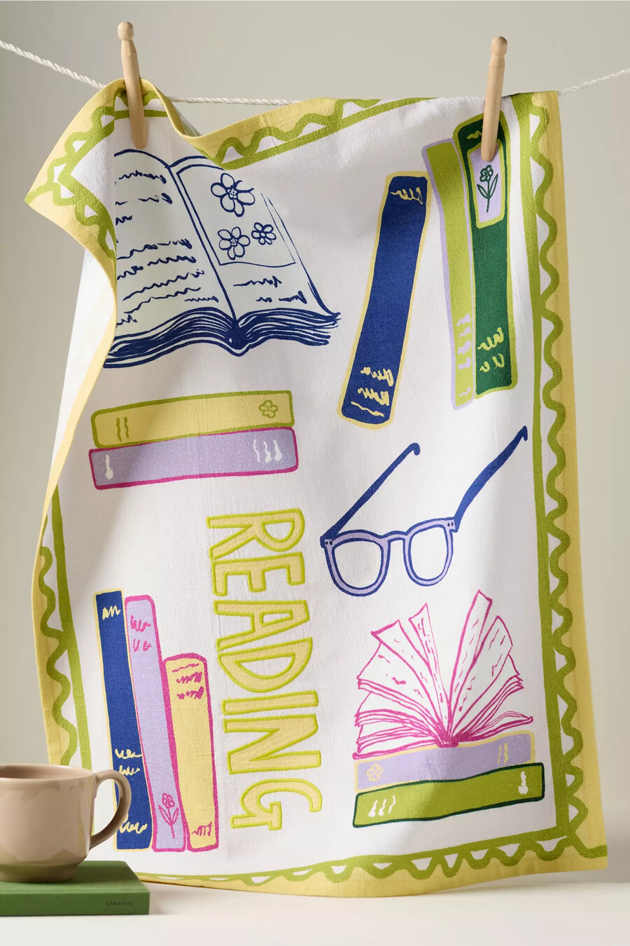 amuse la bouche reading dish towel