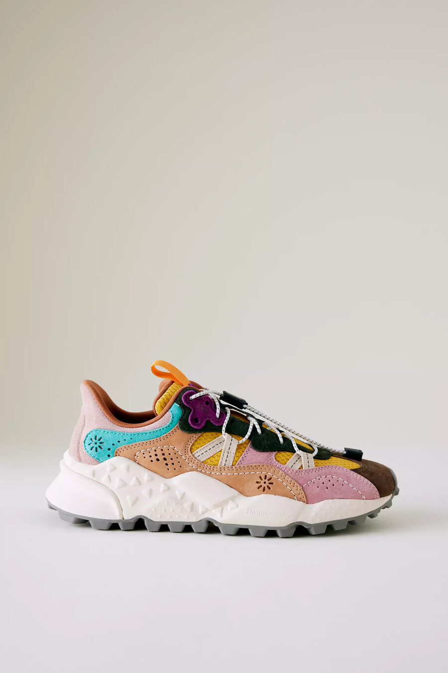 flower mountain tiger hill suede trainers