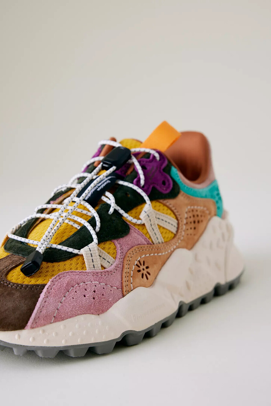 flower mountain tiger hill suede trainers
