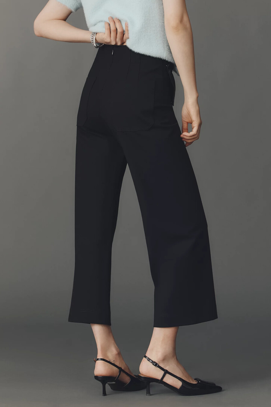 the colette crop bow-waist trousers by maeve