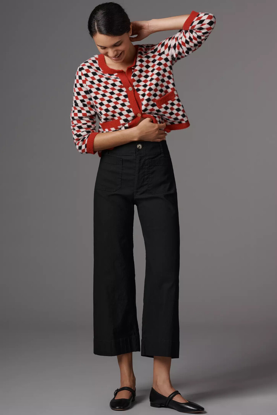 the colette cropped wide-leg trousers by maeve