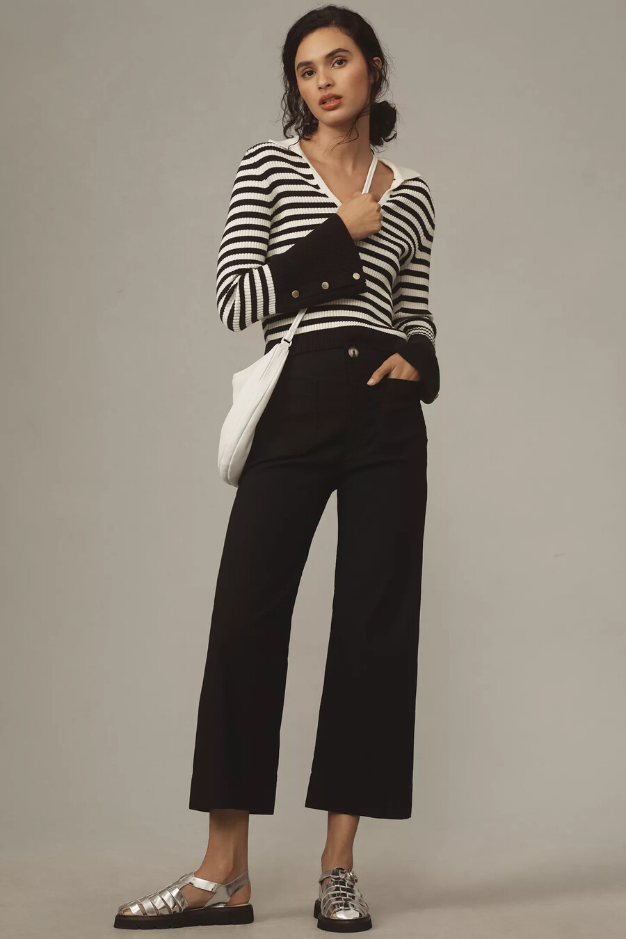 the colette cropped wide-leg trousers by maeve