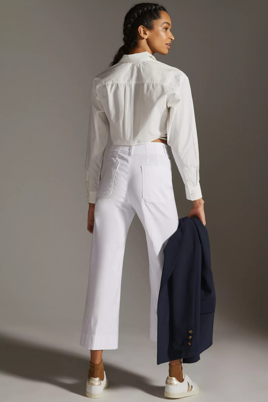 the colette cropped wide-leg trousers by maeve