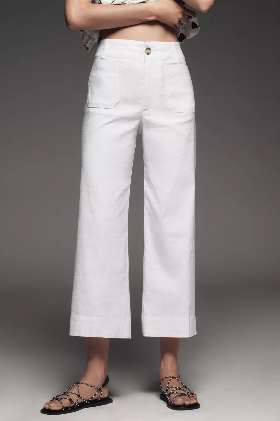 the colette cropped wide-leg trousers by maeve