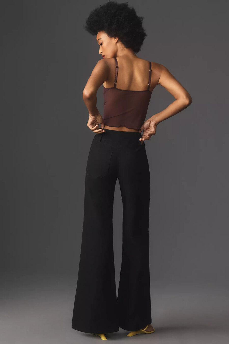 maeve junie high-rise wide-leg flared trousers
