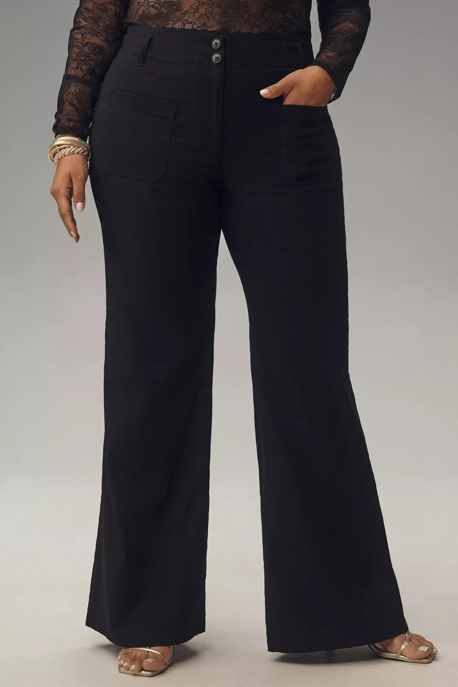 maeve junie high-rise wide-leg flared trousers